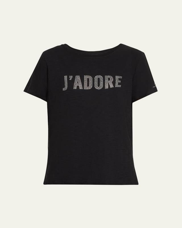 Rhinestone J'adore Short-Sleeve T